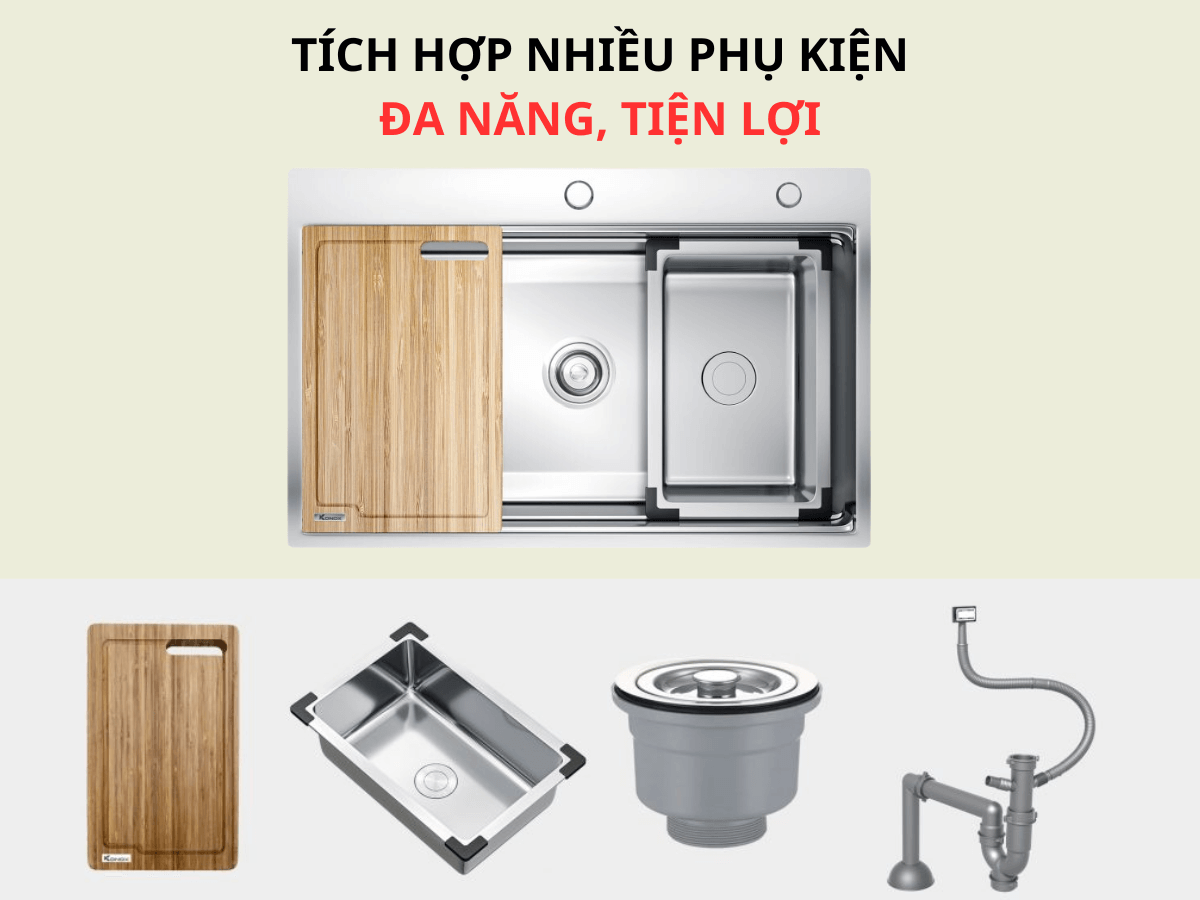 Dòng chậu Workstation Sink đa năng, tiện lợi