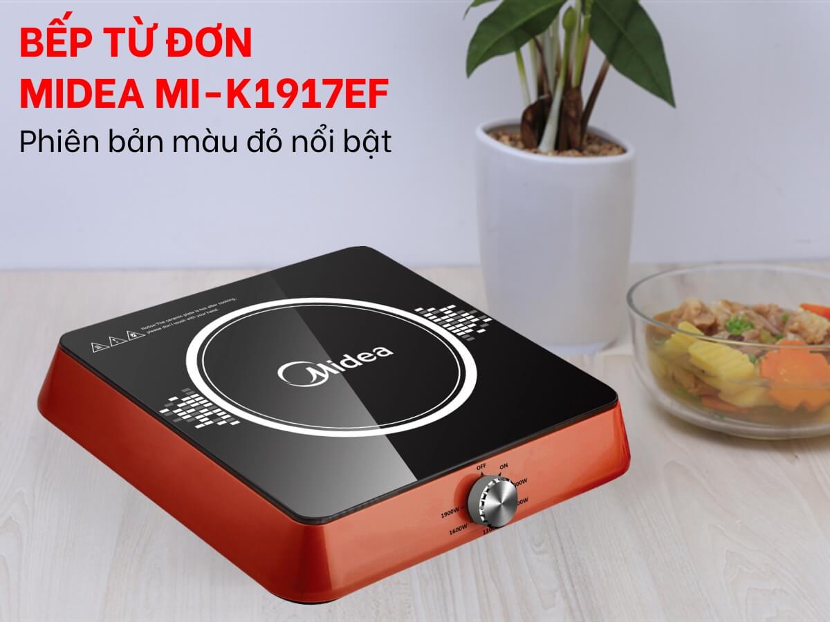Bếp từ Midea MI-K1917EF thiết kế nhỏ gọn, hiện đại