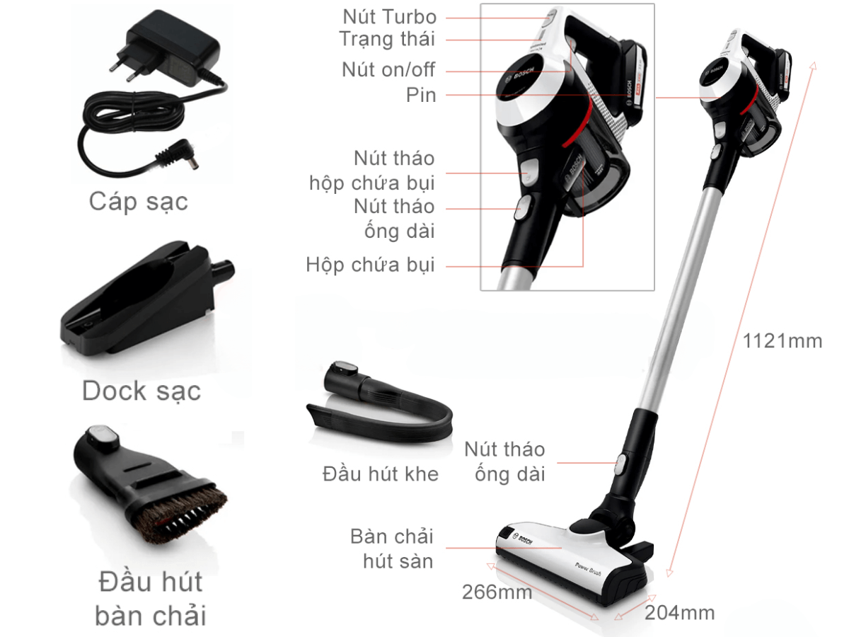 Đa dạng phụ kiện đi kèm