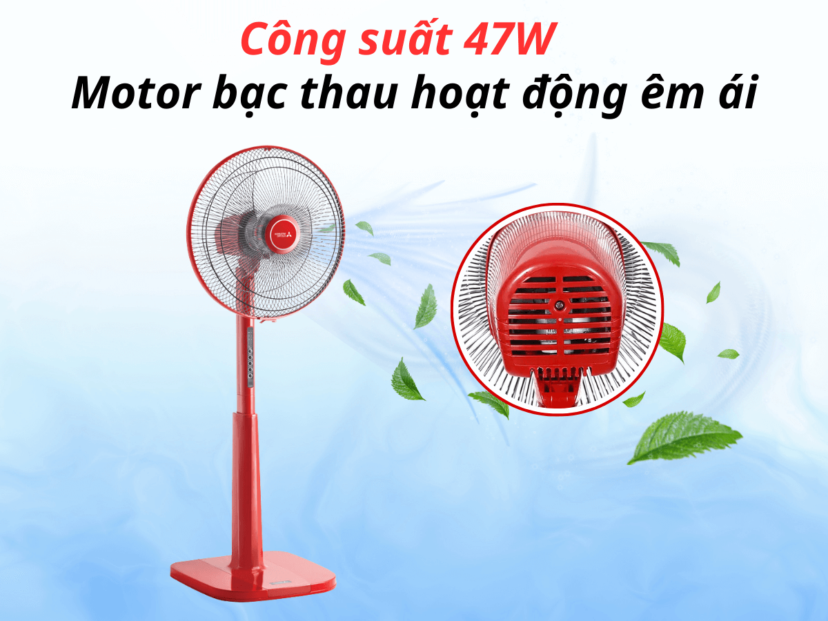 Công suất 47W, vận hành êm ái