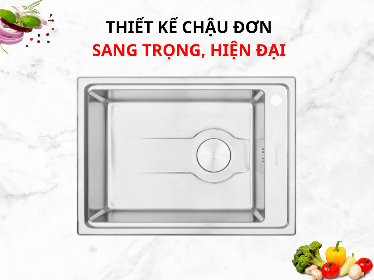 Thiết kế chậu đơn sang trọng