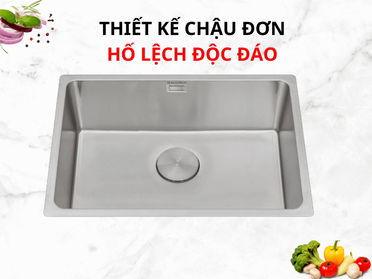 Chậu inox Malloca MS 6070