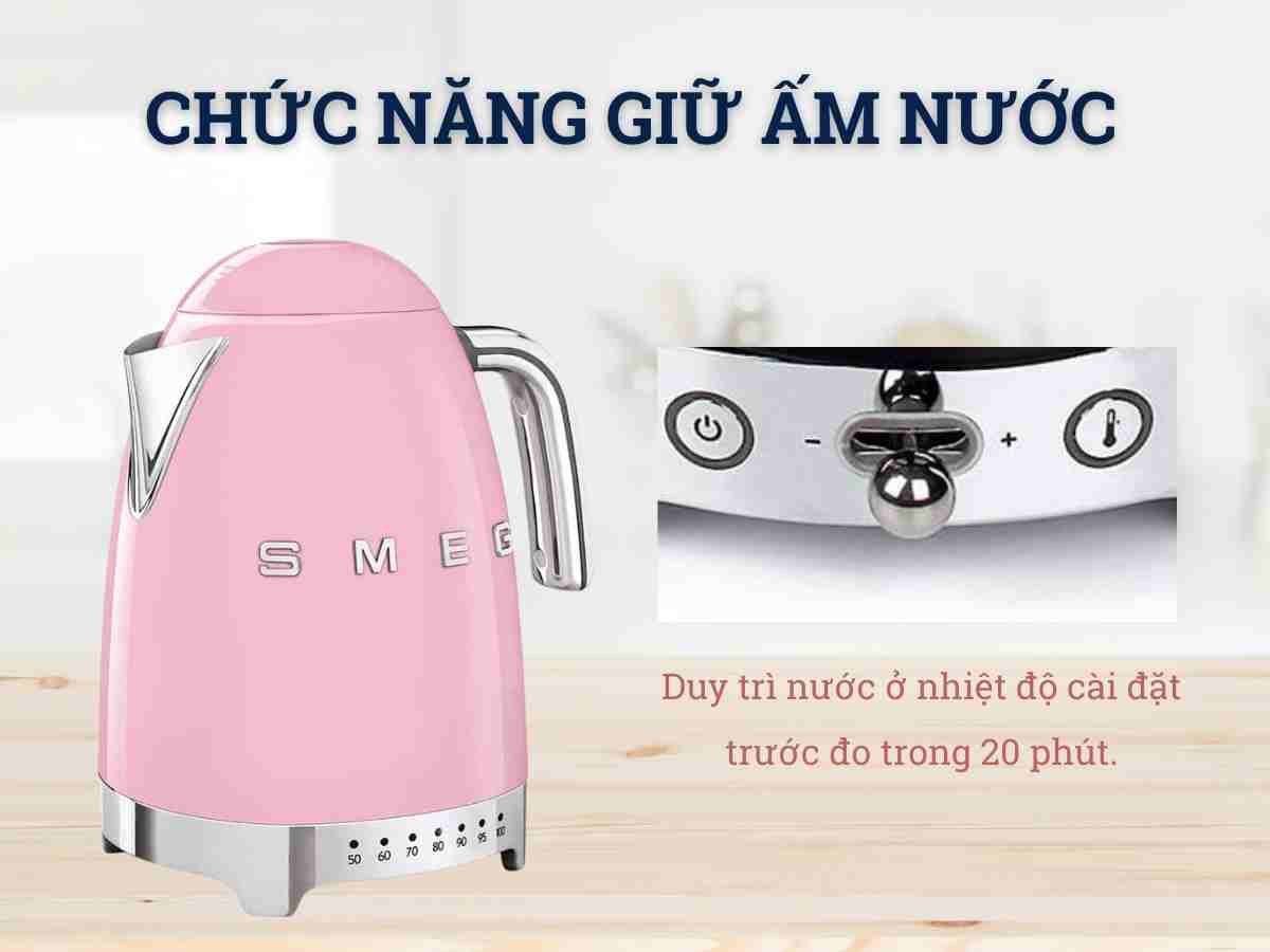 ấm đun nước siêu tốc smeg klf04pkeu