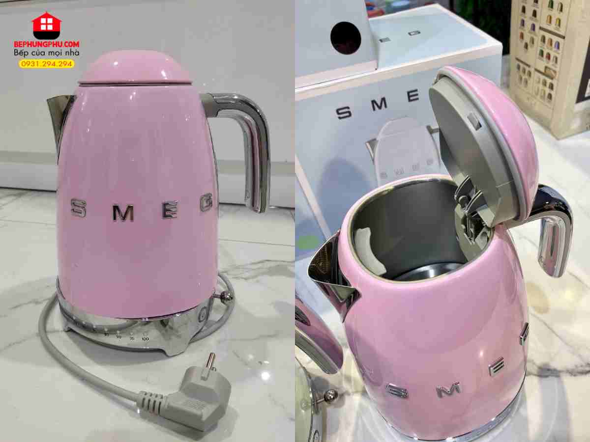 ấm đun nước siêu tốc smeg klf04pkeu