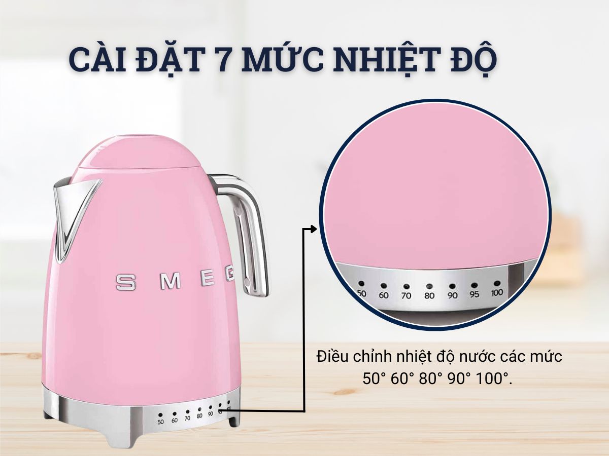 ấm đun nước siêu tốc smeg klf04pkeu