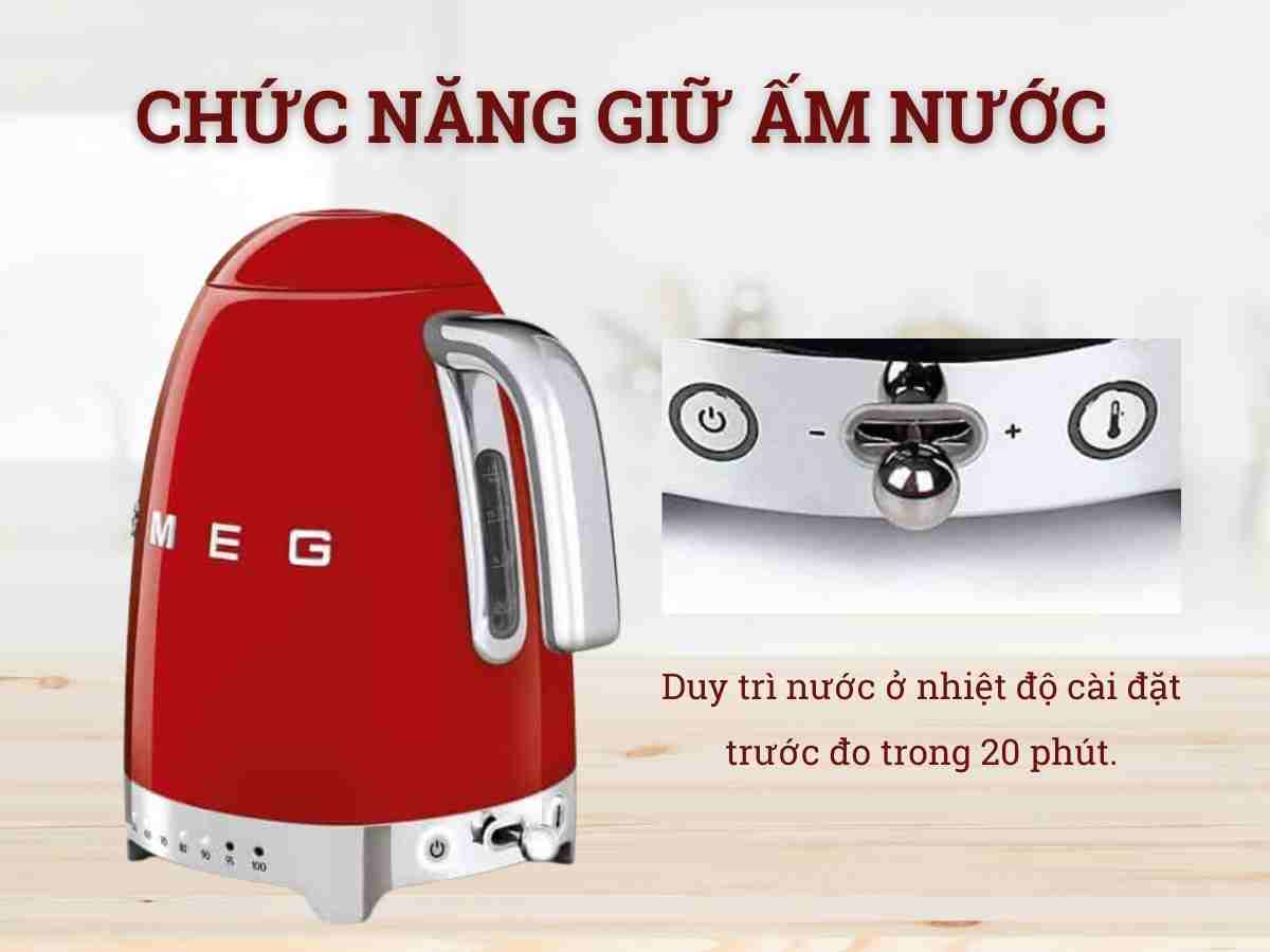 ấm đun nước siêu tốc smeg klf04rdeu