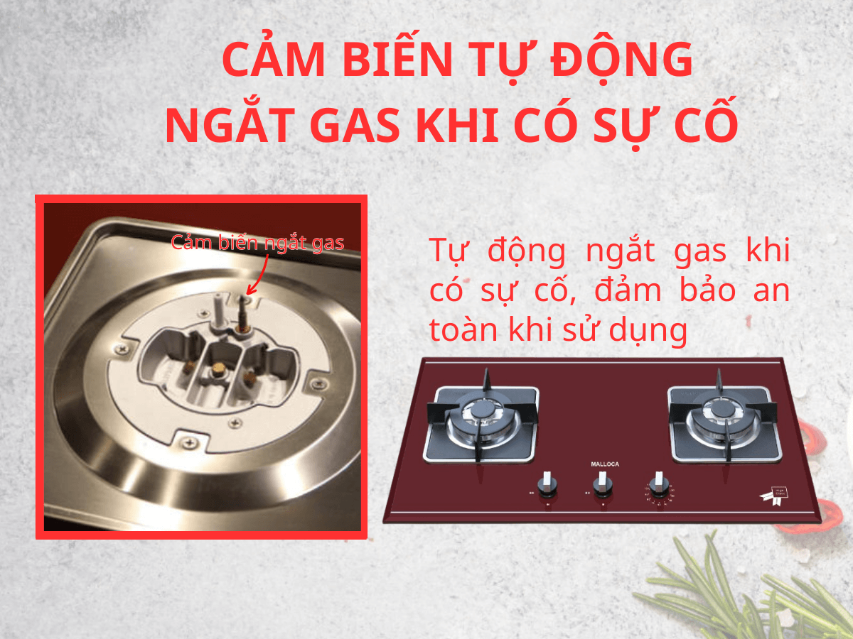 Cảm biến tự động ngắt gas an toàn