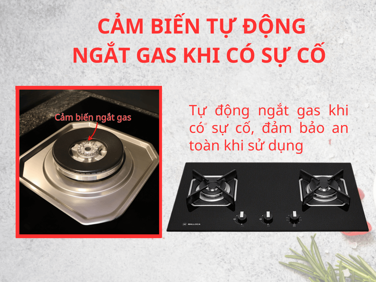 Cảm biến tự động ngắt gas an toàn
