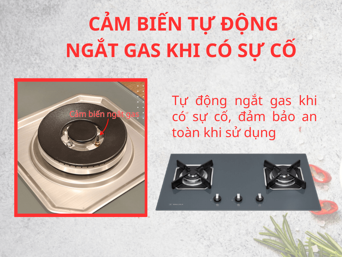 Cảm biến tự động ngắt gas an toàn