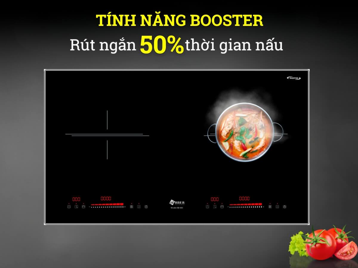 Gia nhiệt nhanh Booster giúp nấu nướng nhanh chóng