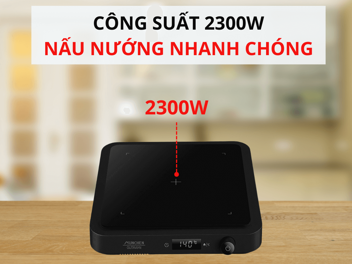 Công suất 2300W nấu nướng nhanh chóng