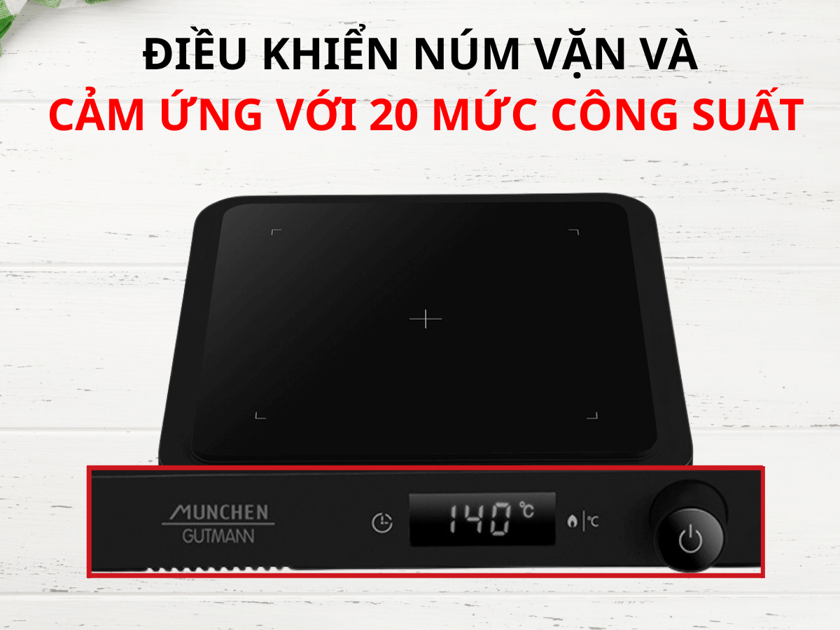 Điều khiển núm vặn và cảm ứng dễ sử dụng