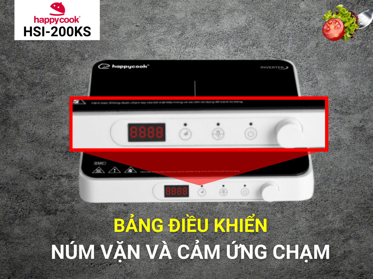 Điều khiển núm vặn và cảm ứng chạm dễ sử dụng
