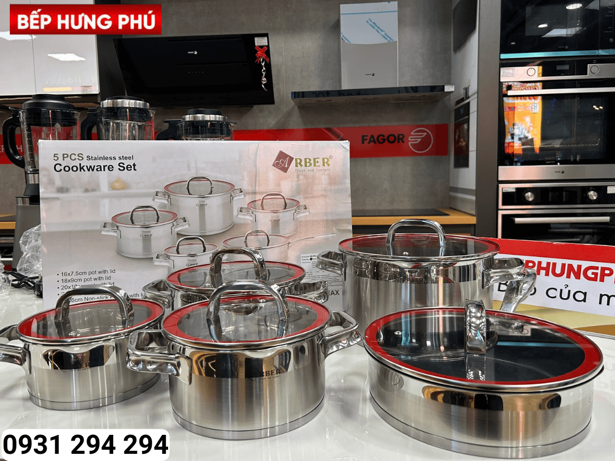 Bộ nồi inox Arber AN05RED-MAX
