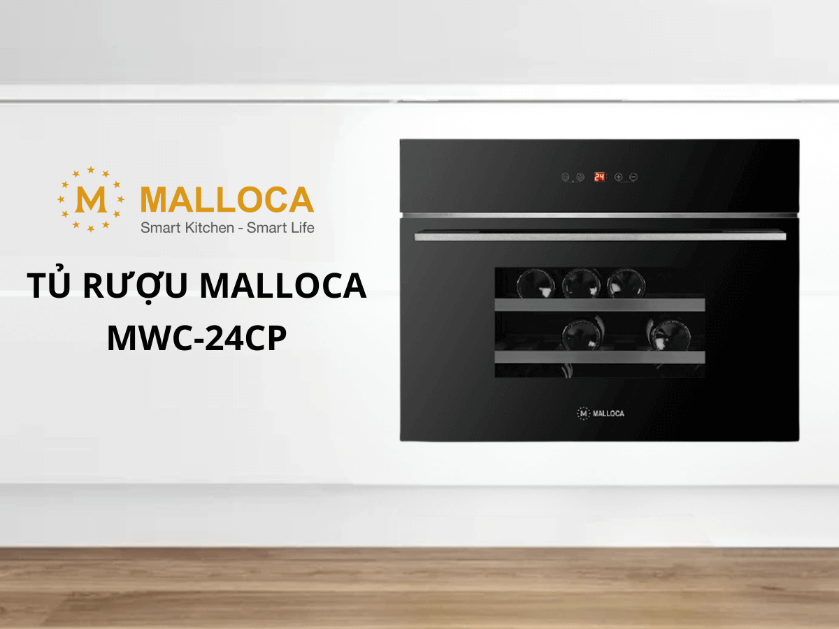 Tủ rượu Malloca MWC-24CP thiết kế lắp âm sang trọng