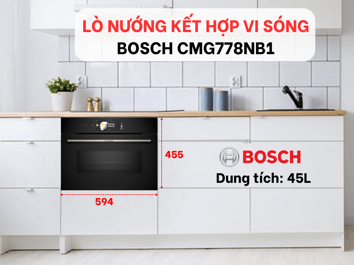 Lò nướng kết hợp vi sóng Bosch CMG778NB1