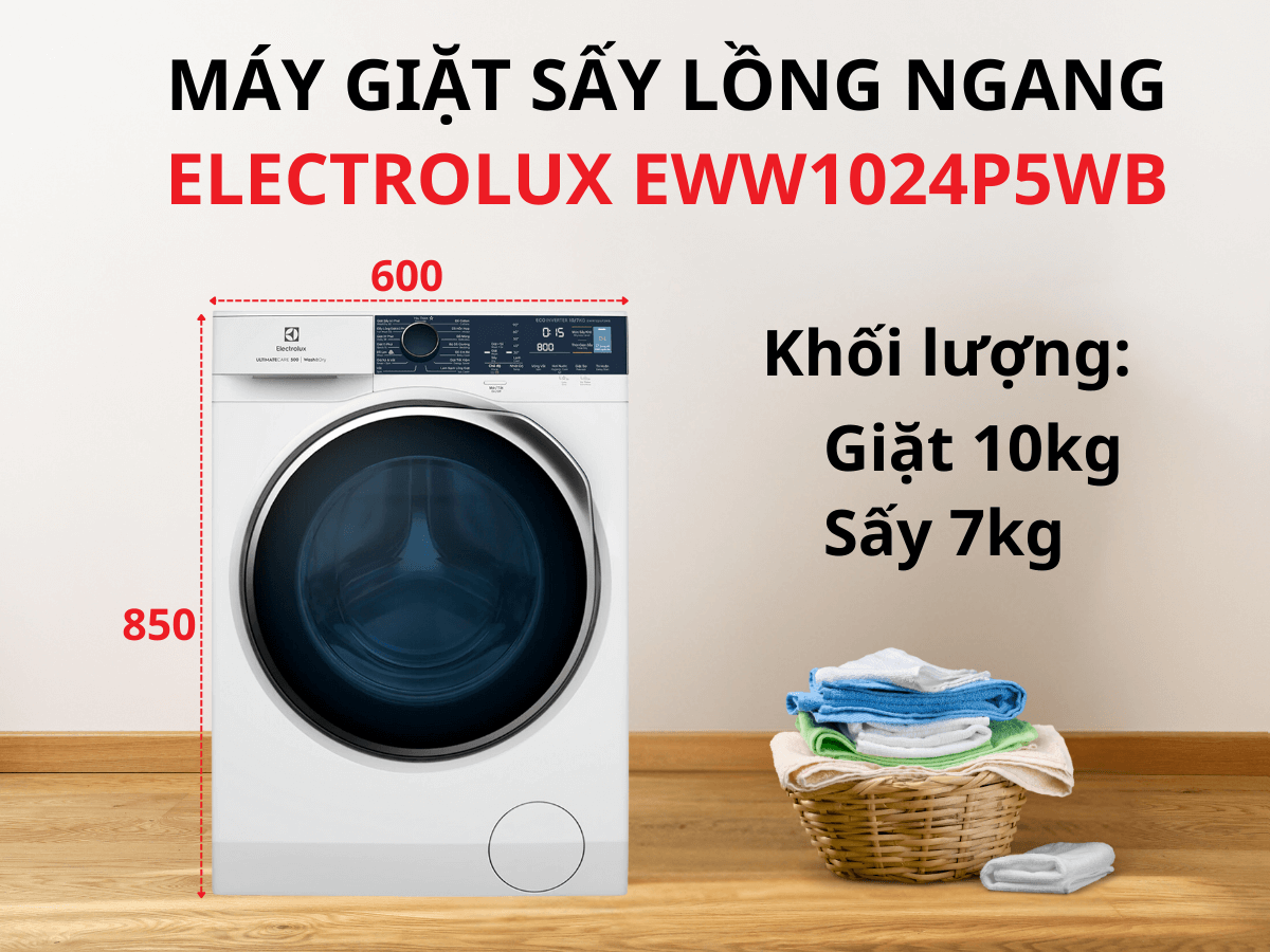 Máy giặt sấy Electrolux EWW1024P5WB