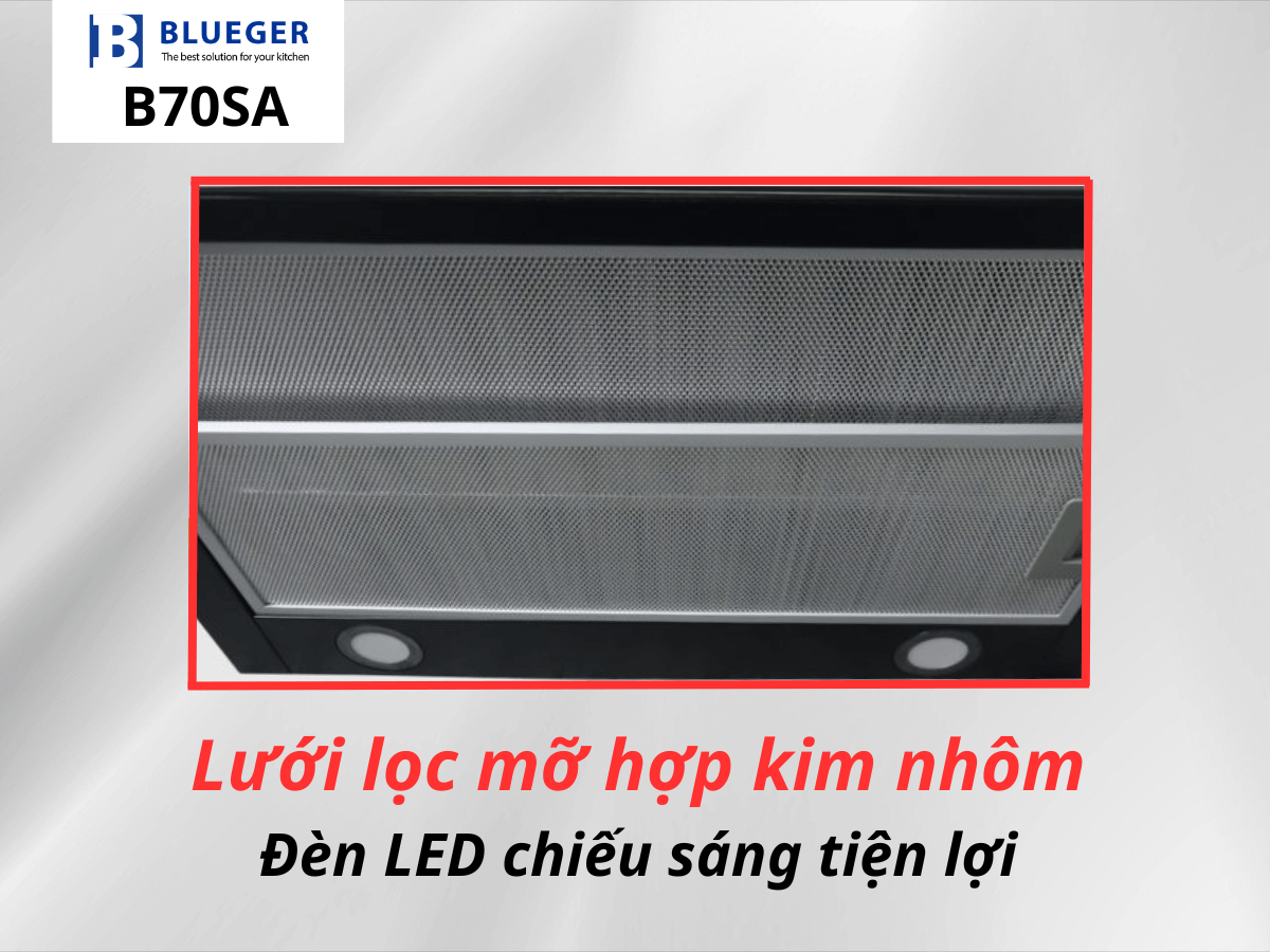 Lưới lọc mỡ hợp kim nhôm, có thể tháo rời