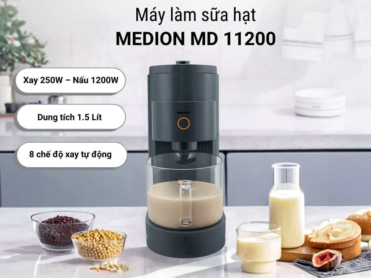 máy làm sữa hạt medion md 11200