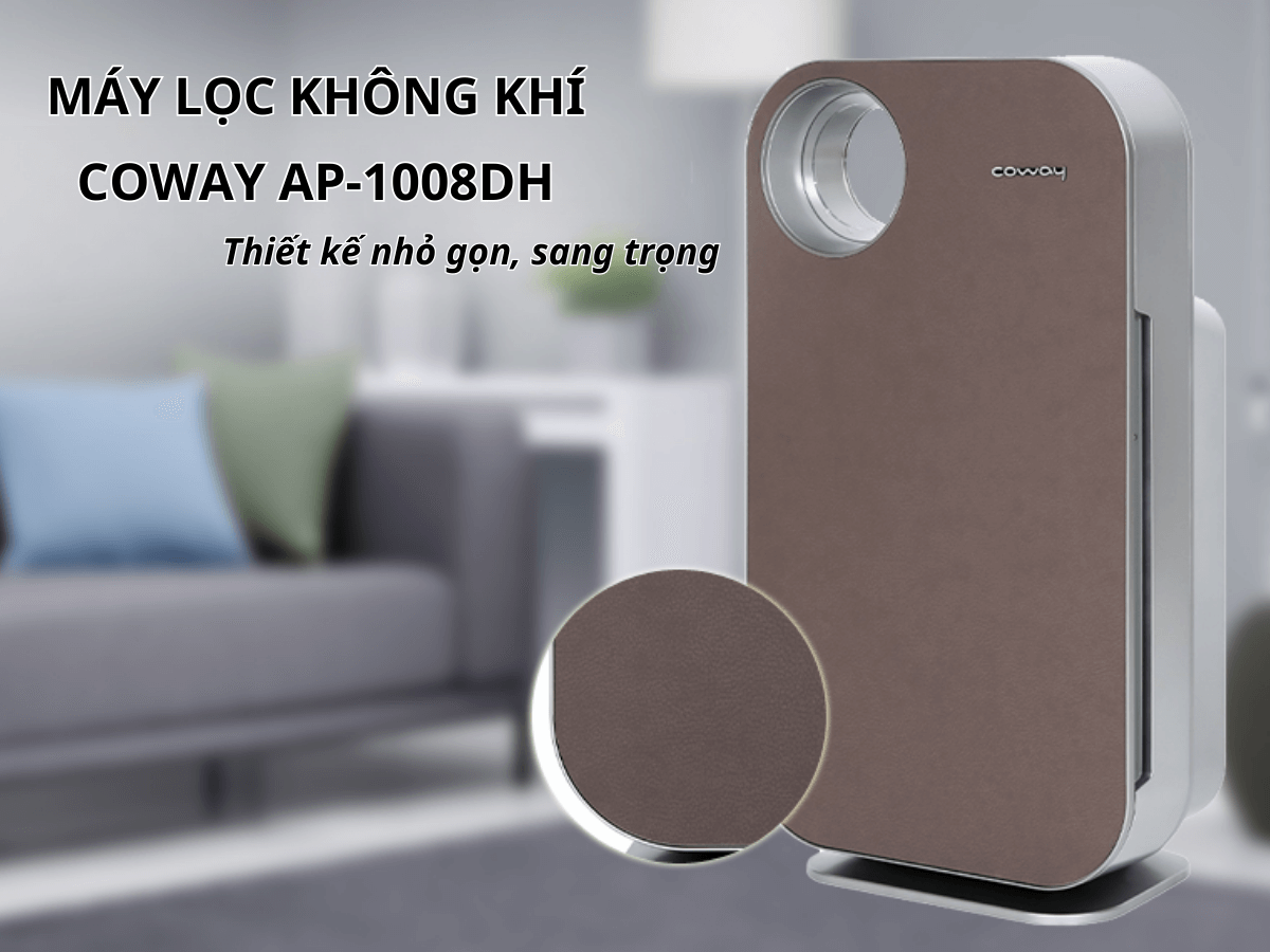 Máy lọc không khí Coway AP-1008DH thiết kế nhỏ gọn, sang trọng