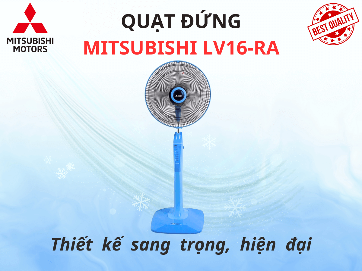 Quạt đứng Mitsubishi LV16-RA thiết kế hiện đại, sang trọng