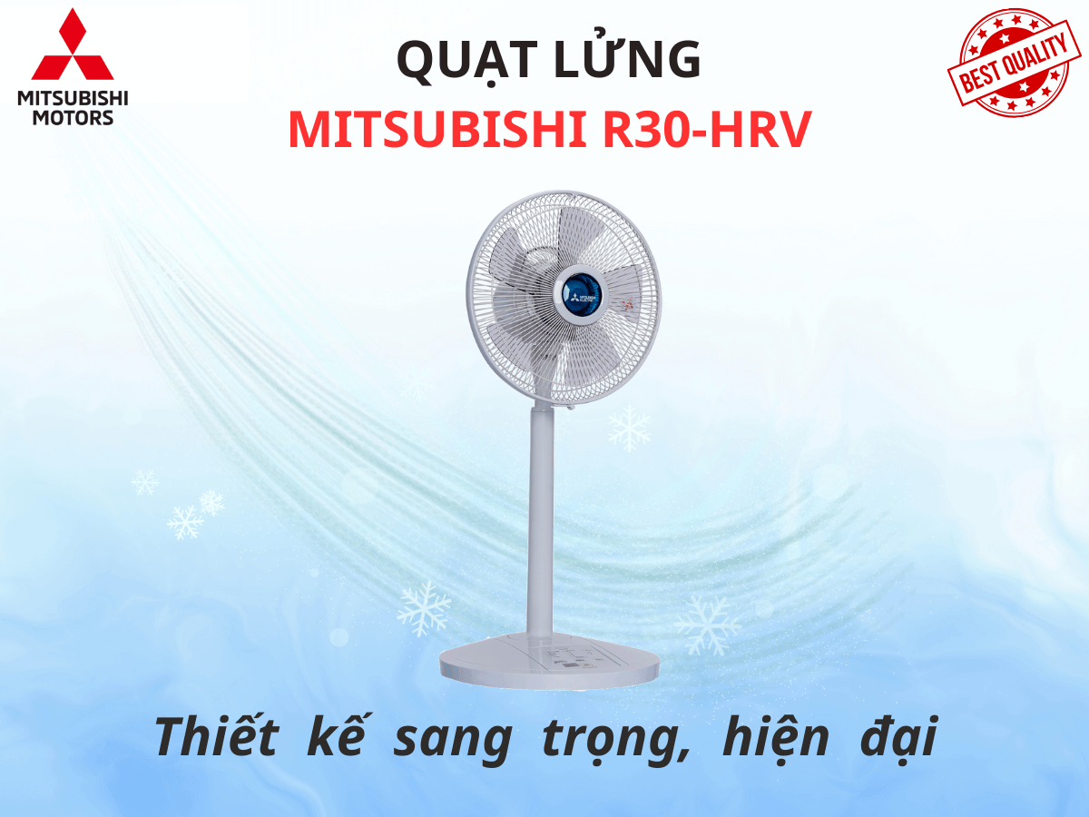 Quạt lửng Mitsubishi R30-HRV thiết kế hiện đại, sang trọng