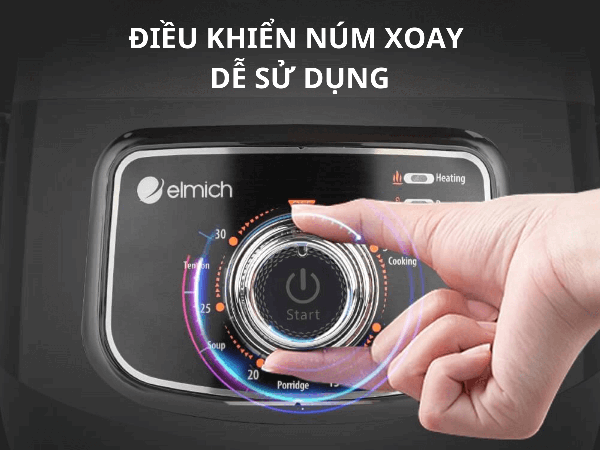 Điều khiển núm xoay dễ sử dụng