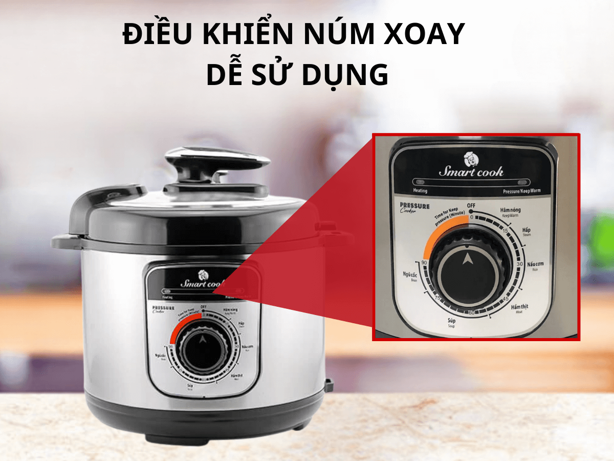 Điều khiển núm xoay dễ sử dụng