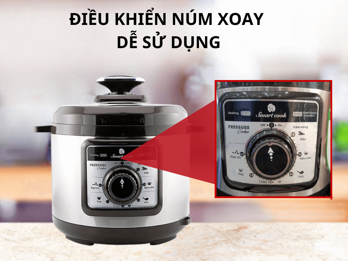 Điều khiển núm xoay dễ sử dụng