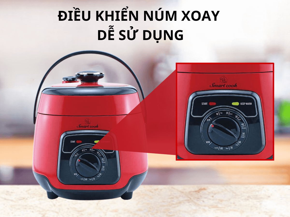 Điều khiển núm xoay dễ sử dụng