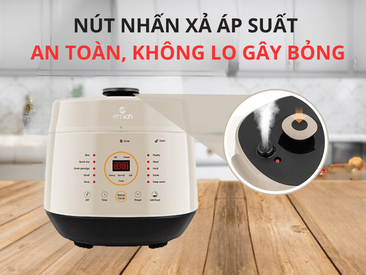 Nút nhấn xả áp suất an toàn