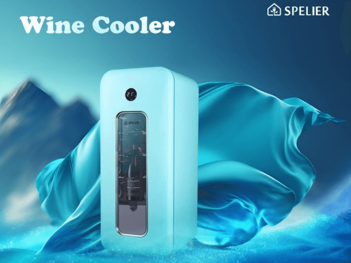 Tủ rượu Spelier SP-12WC (Light Blue) thiết kế mini nhỏ gọn, sang trọng