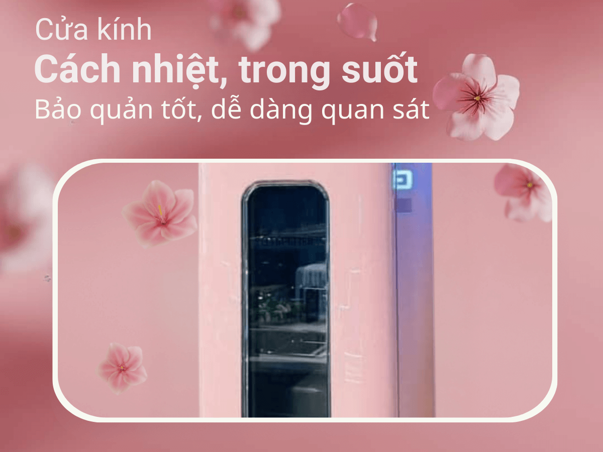 Cửa kính cách nhiệt trong suốt bảo quản rượu tốt, dễ dàng quan sát