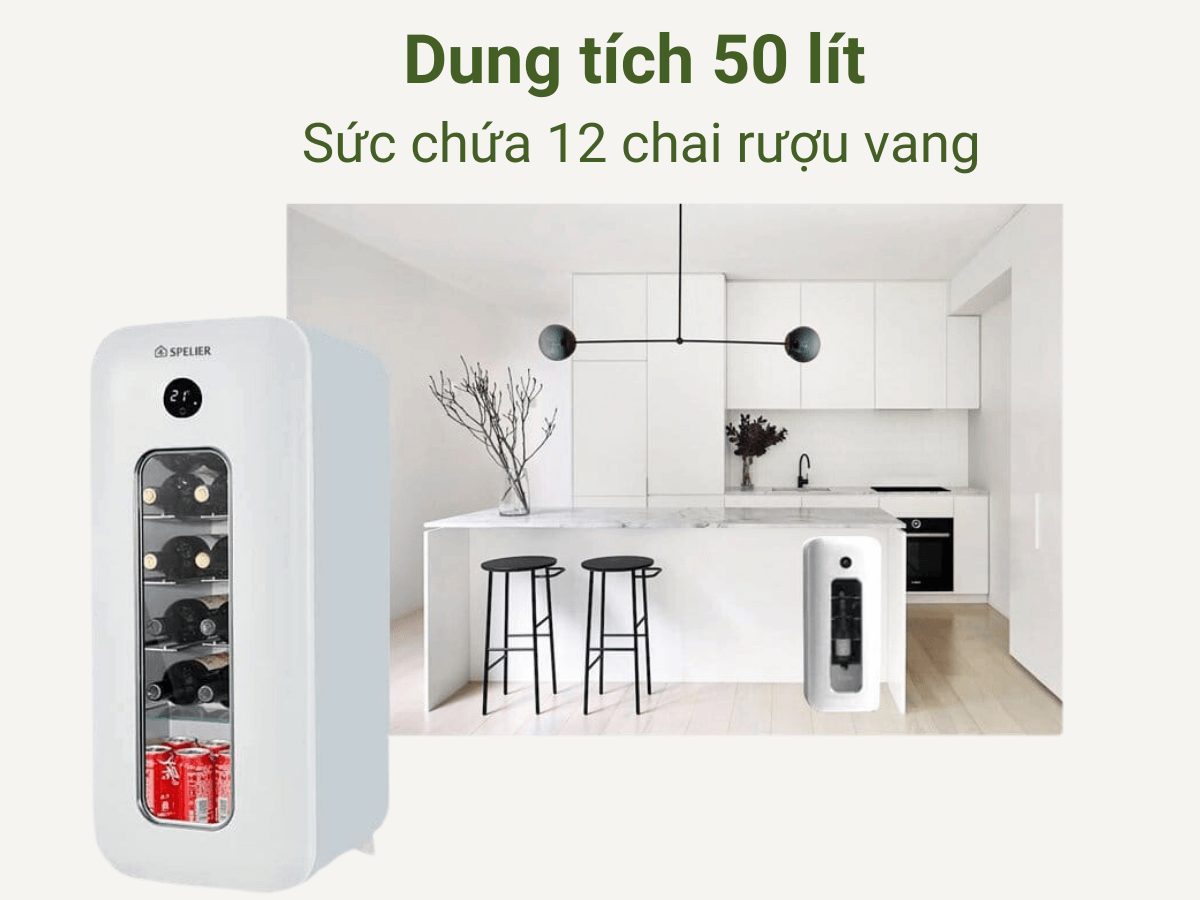 Tủ rượu Spelier SP-12WC (White)