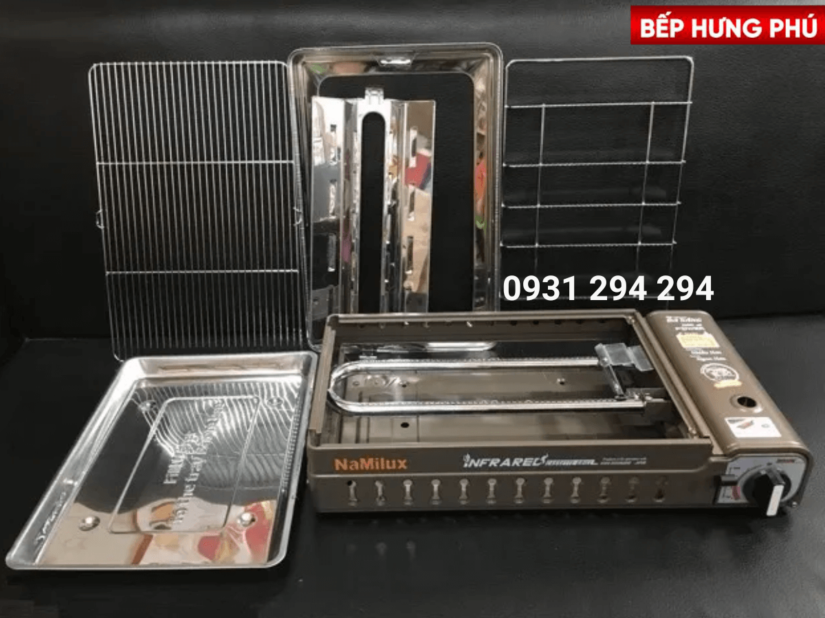 Chi tiết các phụ kiện bếp nướng gas NaMilux GM2220PS