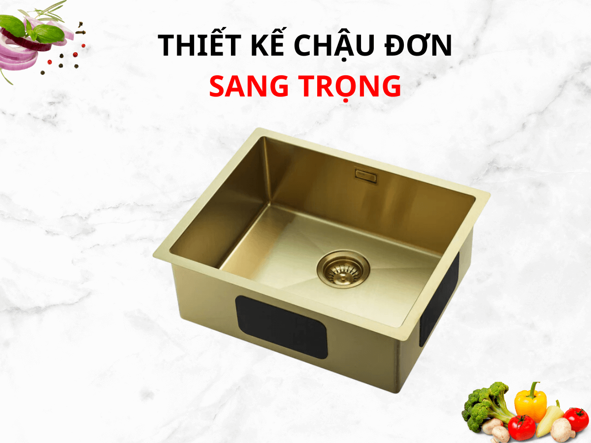 Thiết kế chậu đơn sang trọng