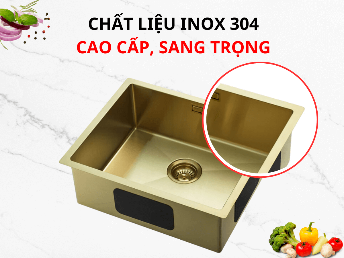 Chất liệu inox 304 cao cấp