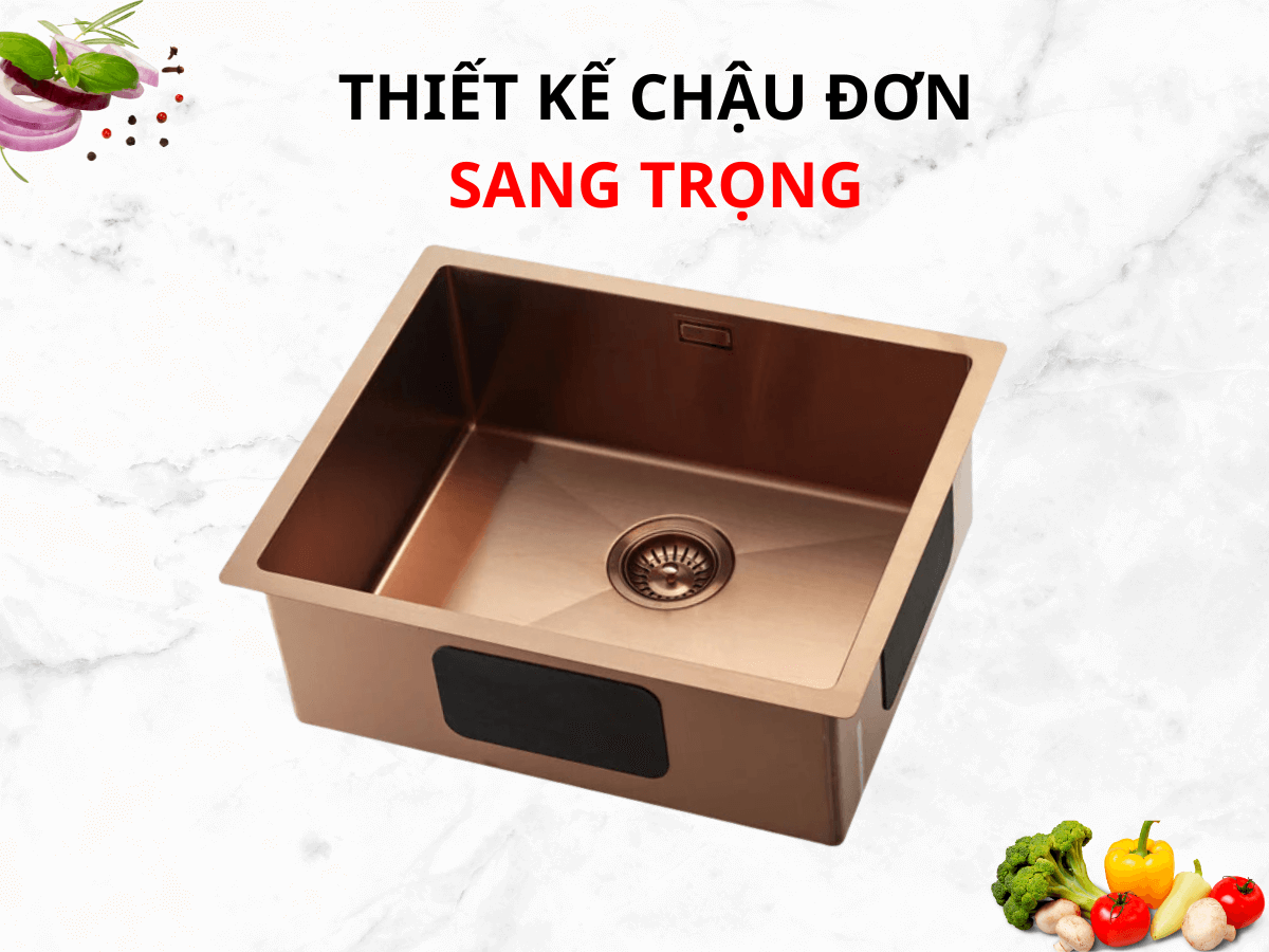 Thiết kế chậu đơn sang trọng