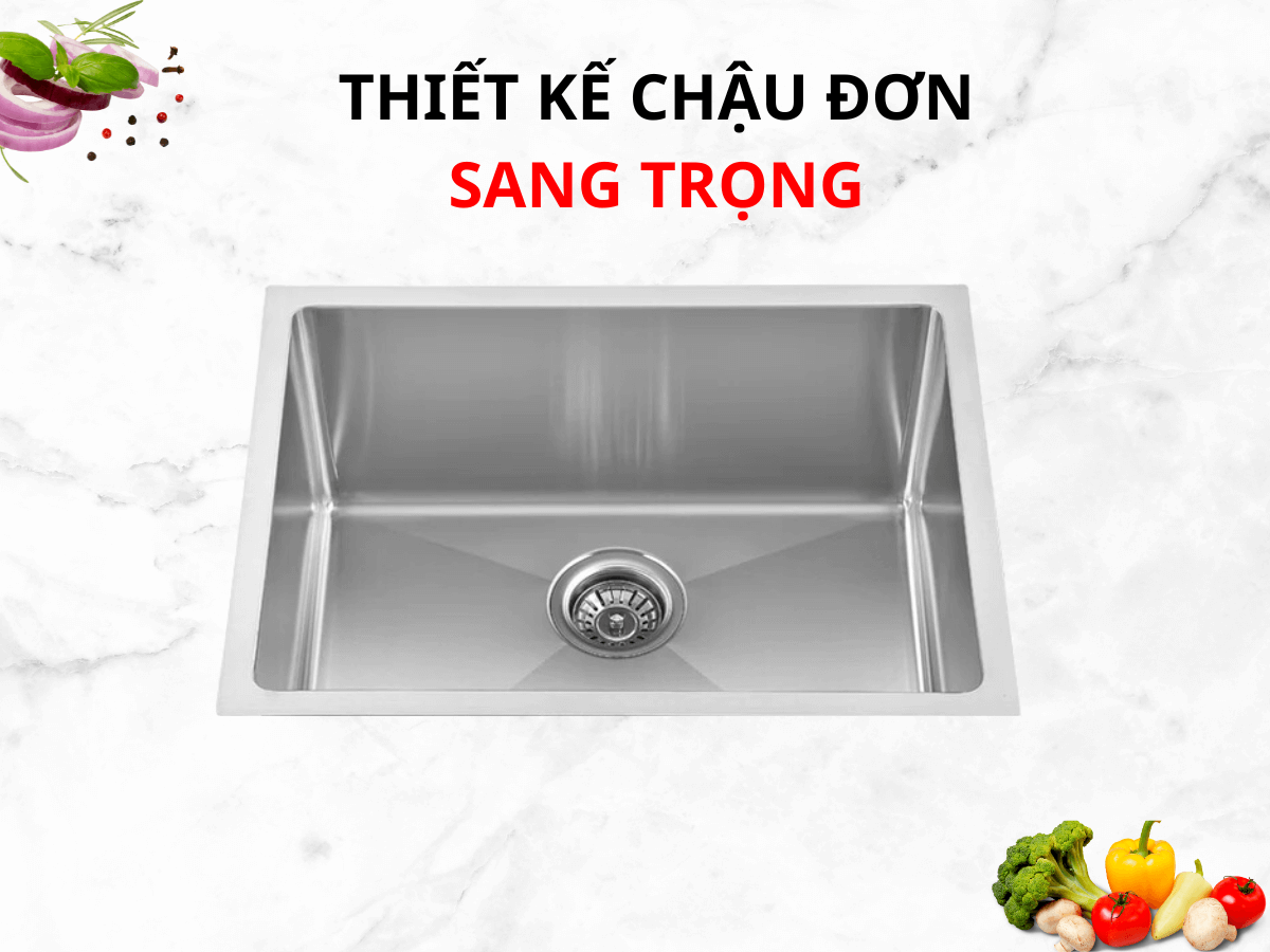 Thiết kế chậu đơn sang trọng