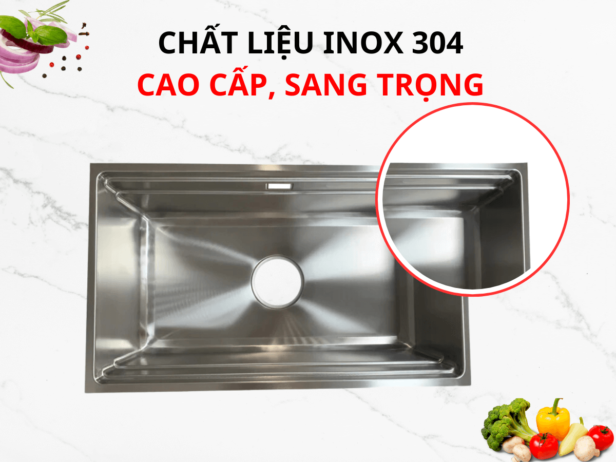Chất liệu inox 304 cao cấp