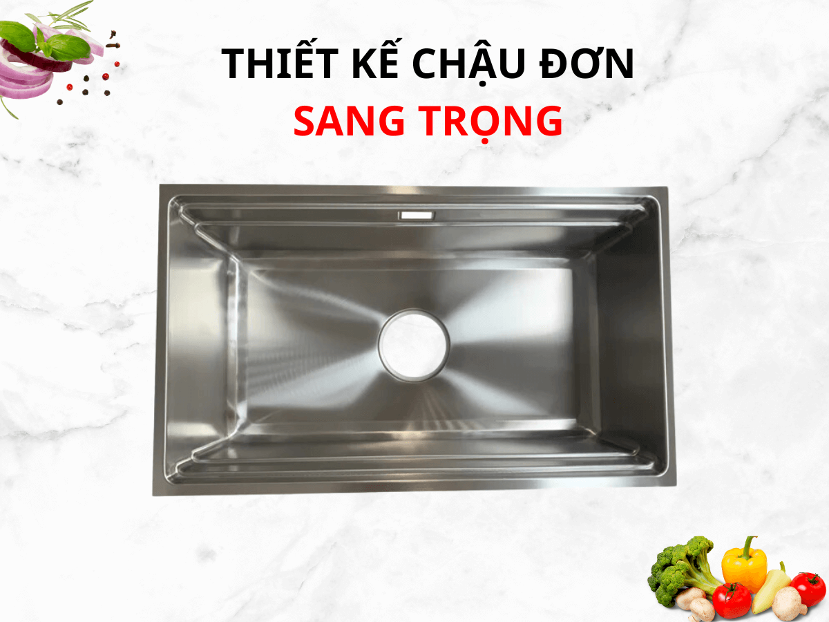 Thiết kế chậu đơn sang trọng