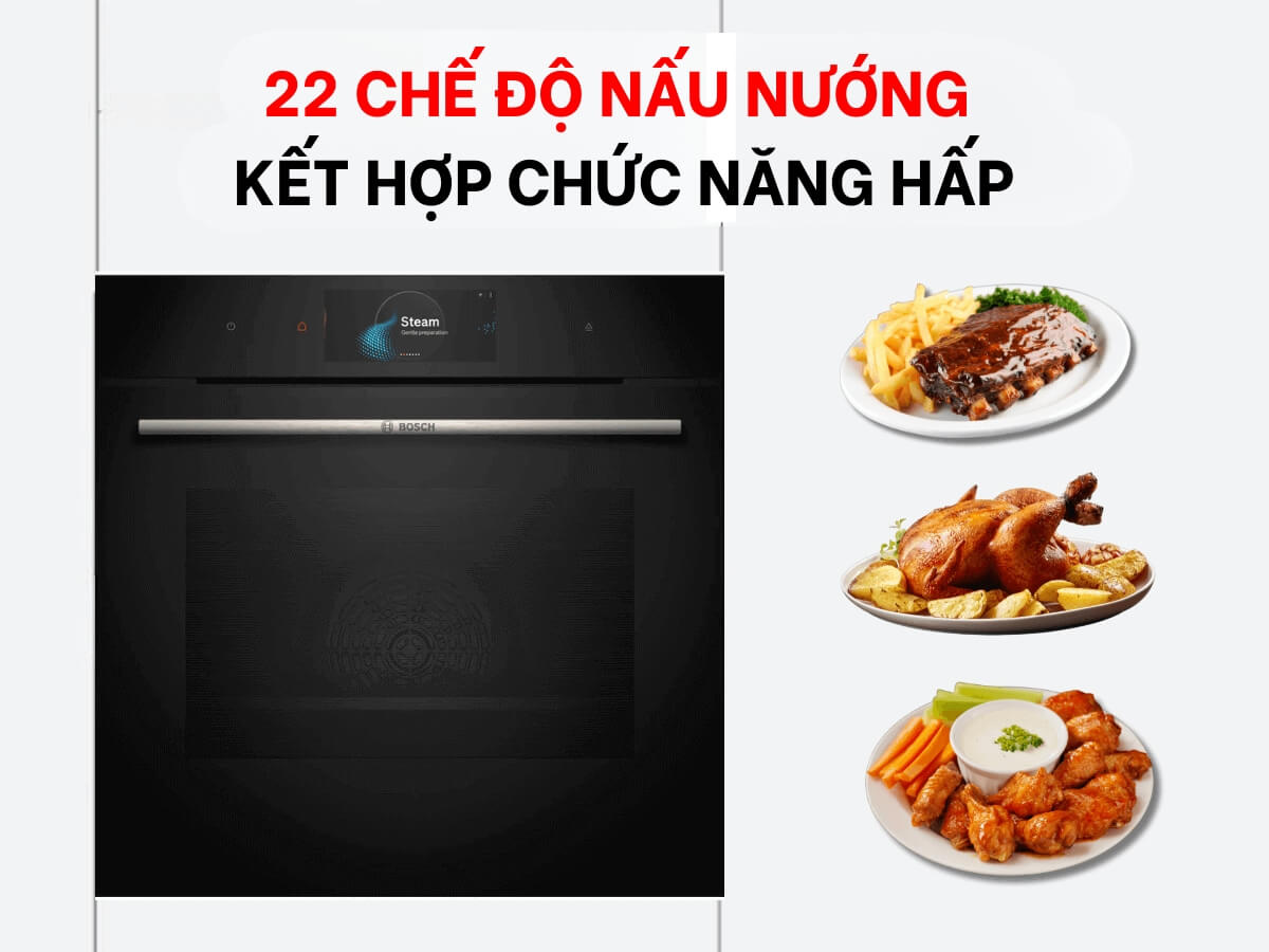 lò nướng kết hợp hấp bosch hrg7784b1