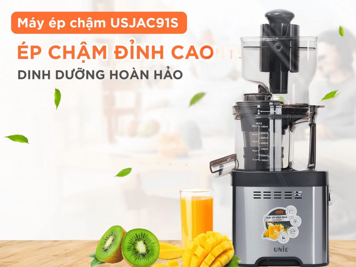 Máy ép chậm Unie USJAC91S thiết kế hiện đại, sang trọng
