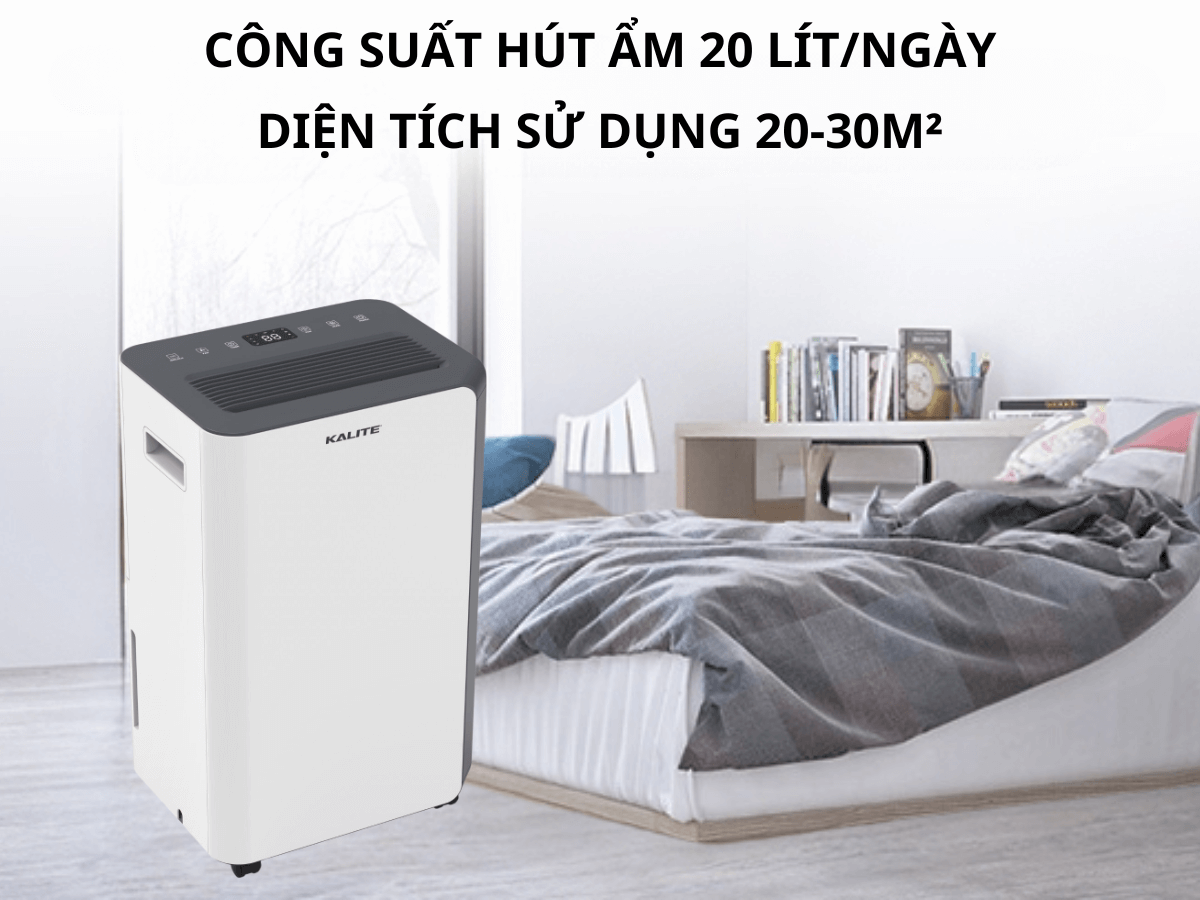 Công suất hút ẩm 20 lít/1 ngày