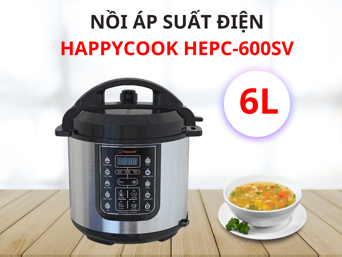 Nồi áp suất điện Happycook HEPC-600SV