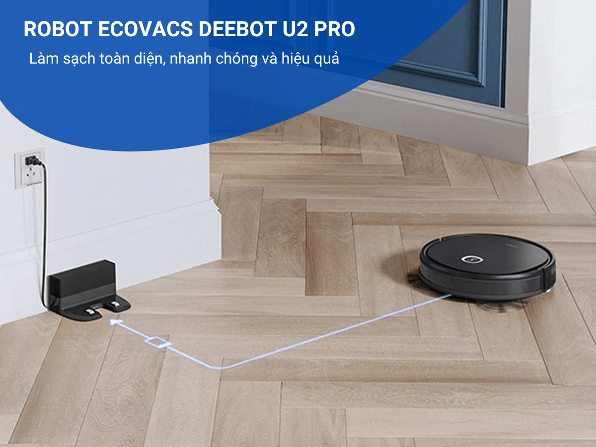 Robot Ecovacs Deebot U2 Pro làm sạch toàn diện