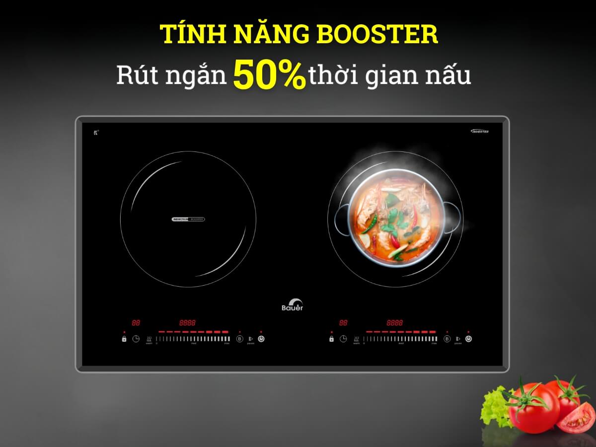 Gia nhiệt nhanh Booster giúp nấu nướng nhanh chóng