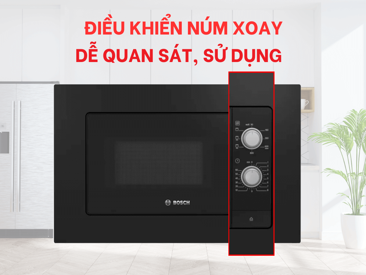 Điều khiển núm xoay dễ sử dụng