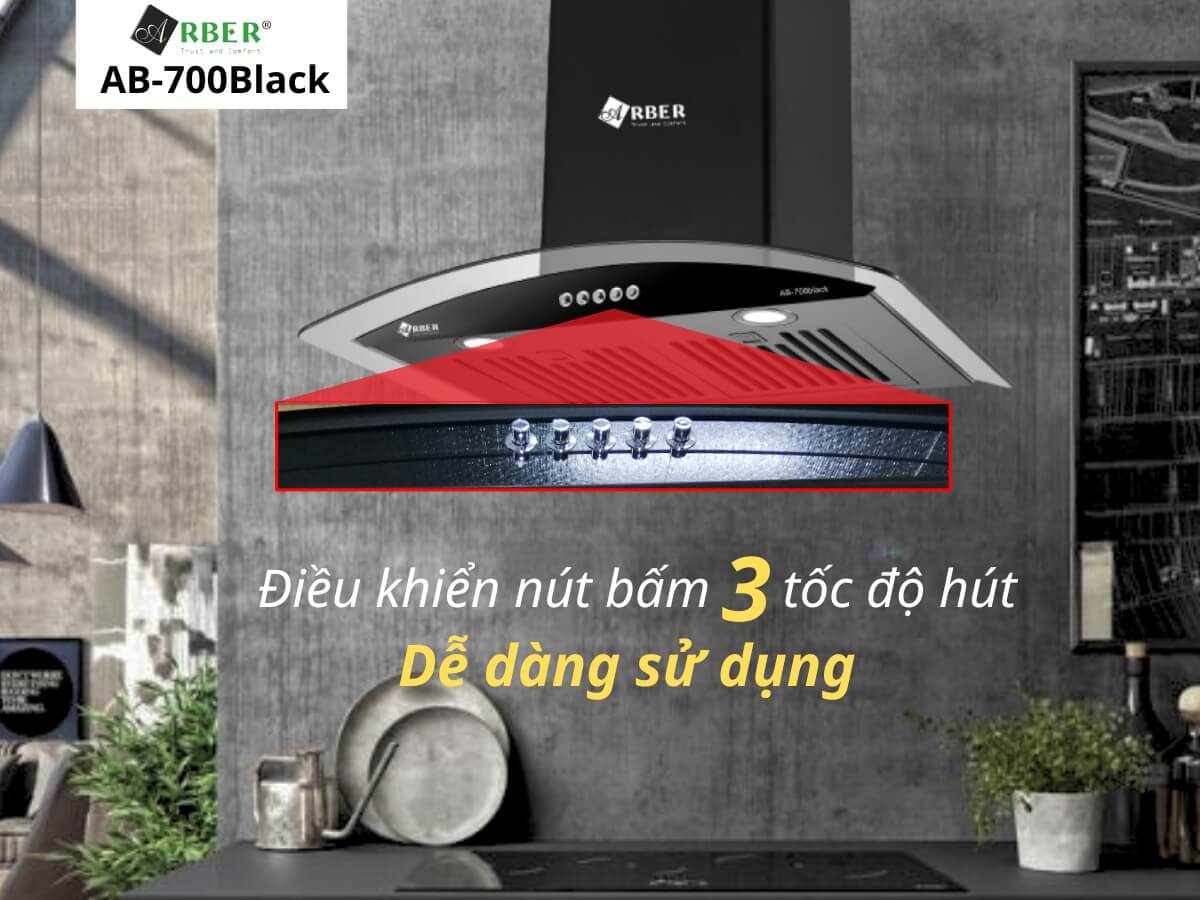 Điều khiển nút bấm 3 tốc độ hút