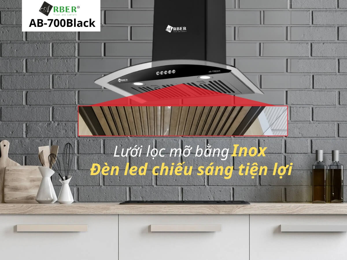 Lưới lọc mỡ bằng inox có thể tháo rời